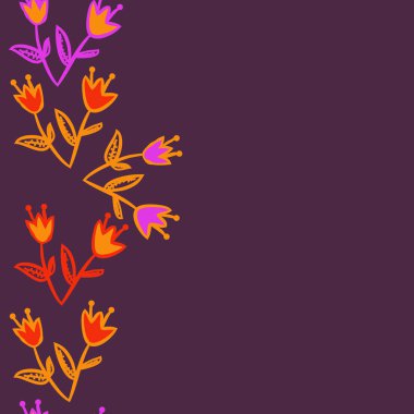 Kusursuz çiçek deseni. Vektör illüstrasyonu