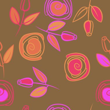 Soyut basit güllerin kusursuz deseni