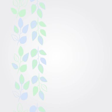 Yapraklarla soyut basit dalların kusursuz deseni