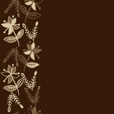 kopya alanı ile soyut basit çiçek deseni