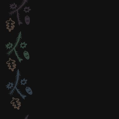 Çizgi sanat bitkileri ile dikişsiz etnik desen