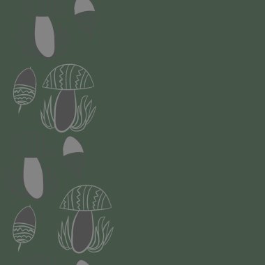 Renkli mantarlar ile dikişsiz soyut desen