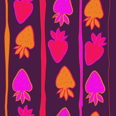 Soyut renkli meyveler ile dikişsiz desen