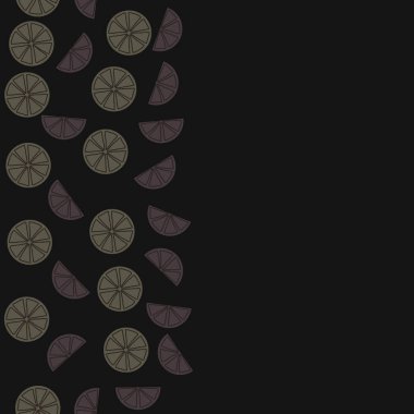 renkli arka plan üzerinde limon meyve dilimleri, kopya alanı