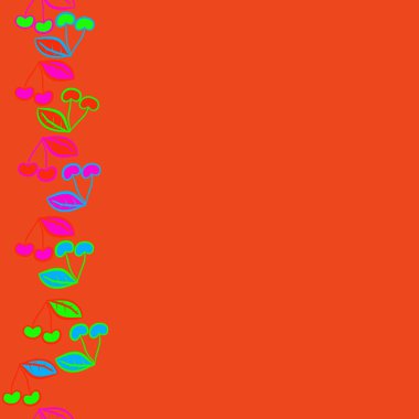 Kiraz meyveleri ile dikişsiz soyut desen