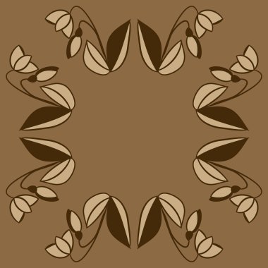 kopya alanı ile soyut basit çiçek deseni