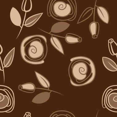 Soyut basit güllerin kusursuz deseni