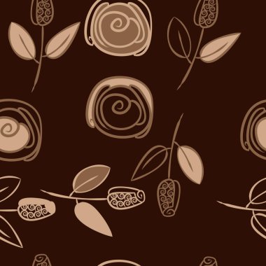 Soyut renkli çiçekler ve böcekler Dikişsiz desen