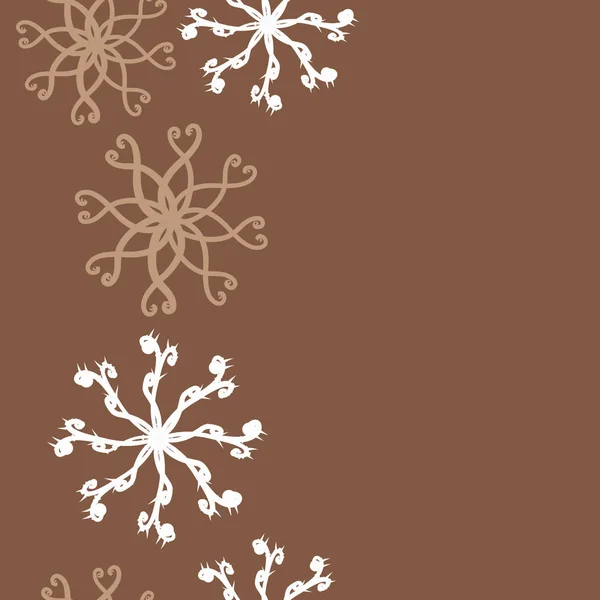 シンプルなカラフルな雪片とシームレスなパターン — ストックベクタ
