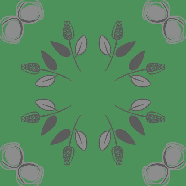 Motif Sans Couture Cercle Avec Illustration Vectorielle Roses — Image vectorielle