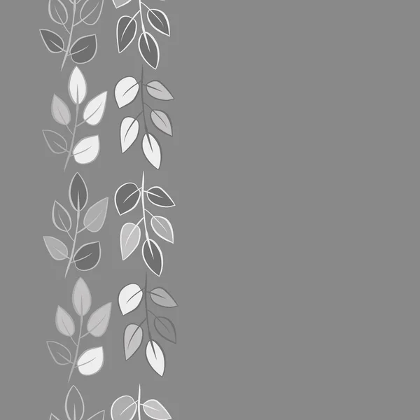 Векторна Ілюстрація Квіткового Орнаменту Гілки Листям Копіювання Простору — стоковий вектор