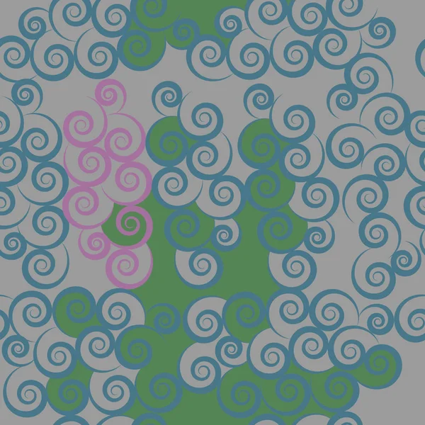 Motif Sans Couture Avec Des Éléments Abstraits Spirale — Image vectorielle