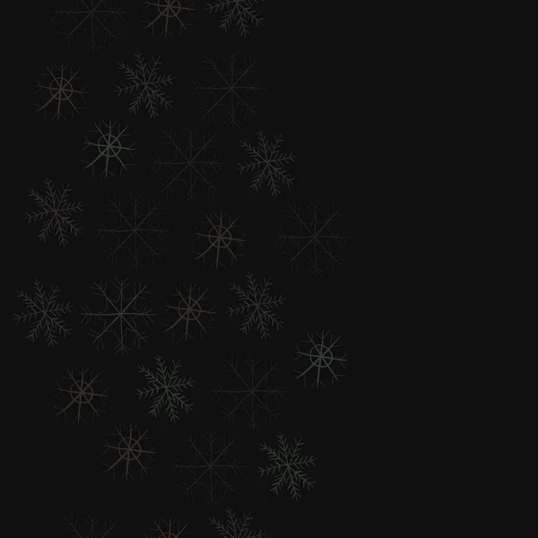 Seamless Pattern Winter Motif Snowflakes — Stock Vector