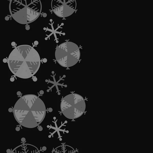 Seamless Pattern Winter Motif Snowflakes Doodles — Stock Vector