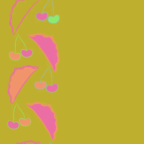 Abstracto Patrón Floral Simple Con Espacio Copia — Archivo Imágenes Vectoriales