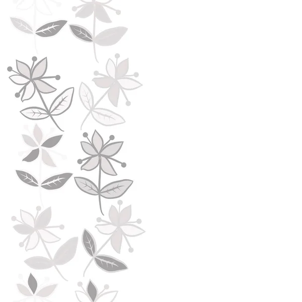 Motif Floral Abstrait Sans Couture Avec Des Feuilles — Image vectorielle