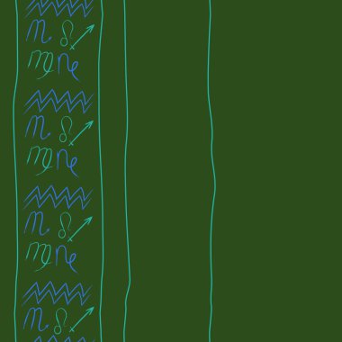 Soyut basit kaligrafi ve dalgaların kusursuz deseni