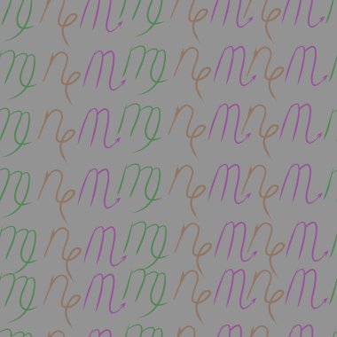 Soyut basit kaligrafi dikişsiz desen