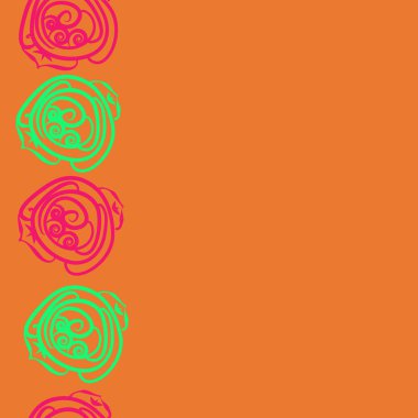 Dikişsiz soyut renkli çiçek deseni