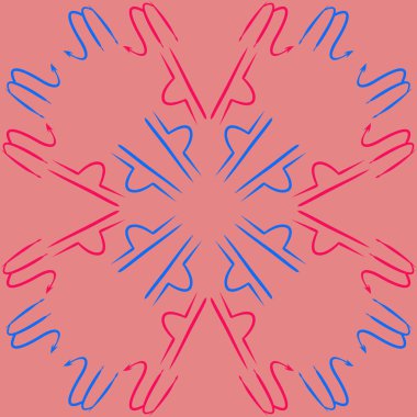 Soyut basit kaligrafi dikişsiz desen