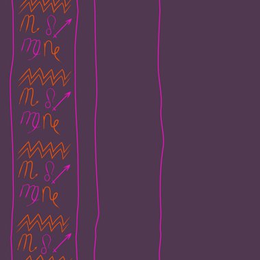 Soyut basit kaligrafi ve dalgaların kusursuz deseni