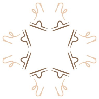 Soyut basit kaligrafi dikişsiz desen