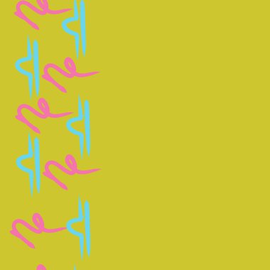 Soyut basit kaligrafi dikişsiz desen