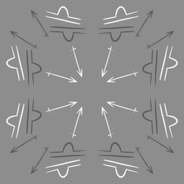 Zodiac Signs, doodle, Libra, Stripes, kopya alanı Dikişsiz deseni