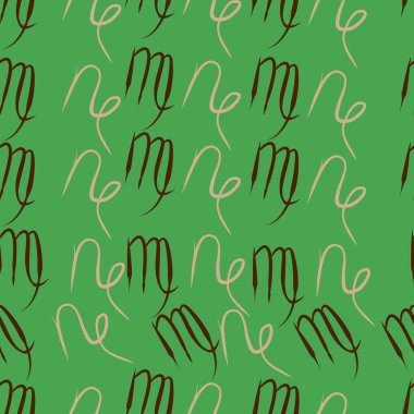 Soyut basit kaligrafi dikişsiz desen