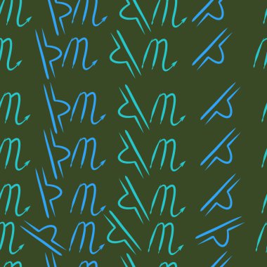 Burçlar, karalamalar, akrep, terazi, kopya alanı deseni. 