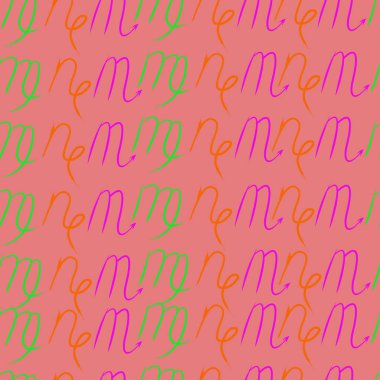 Soyut basit kaligrafi dikişsiz desen