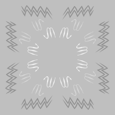 Soyut basit kaligrafi dikişsiz desen