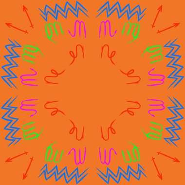 Soyut basit kaligrafi dikişsiz desen