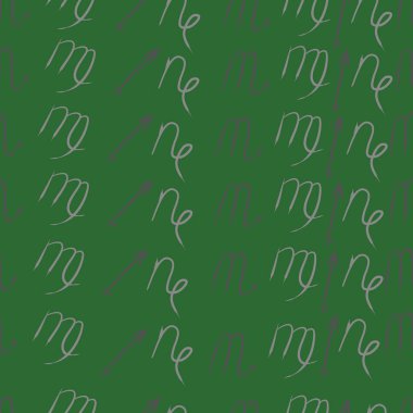 Soyut basit kaligrafi dikişsiz desen