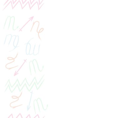 Soyut basit kaligrafi dikişsiz desen