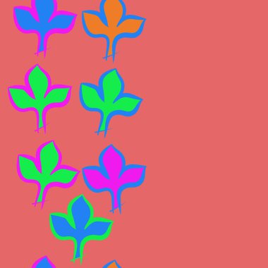 Soyut basit yaprakların kusursuz deseni