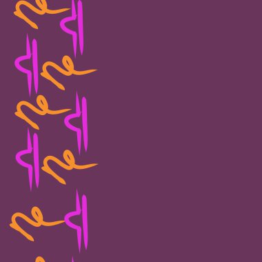 Soyut basit kaligrafi dikişsiz desen