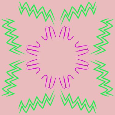 Soyut basit kaligrafi dikişsiz desen