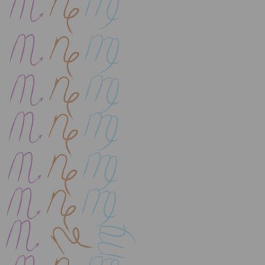  burçlar, doodle, akrep, kopya alanı desen. 