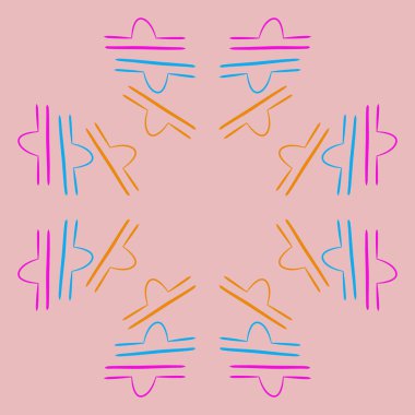 Soyut basit kaligrafi dikişsiz desen