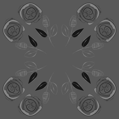 Soyut basit güllerin kusursuz deseni