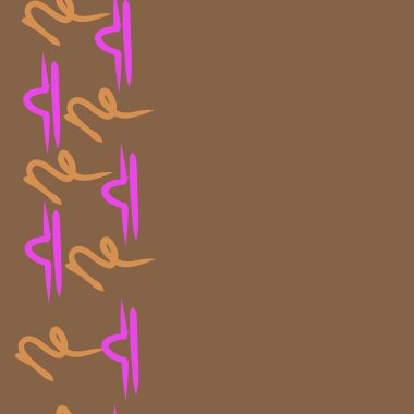 Soyut basit kaligrafi dikişsiz desen