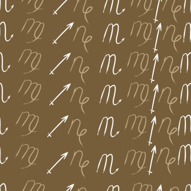 Soyut basit kaligrafi dikişsiz desen