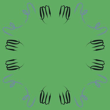 Soyut basit kaligrafi dikişsiz desen