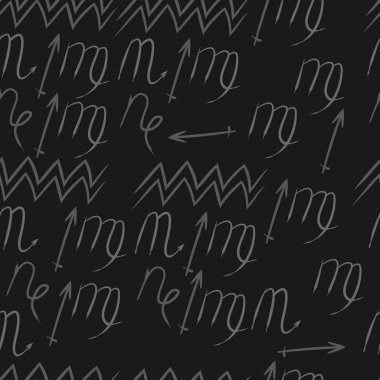 Soyut basit kaligrafi dikişsiz desen