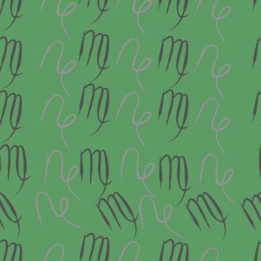 Soyut basit kaligrafi dikişsiz desen