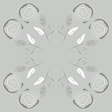 Soyut basit güllerin kusursuz deseni