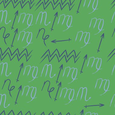 Soyut basit kaligrafi dikişsiz desen