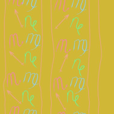 Akrep burçları şarkı lar, arka planda karalamalar