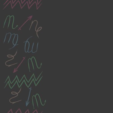 Soyut basit kaligrafi dikişsiz desen